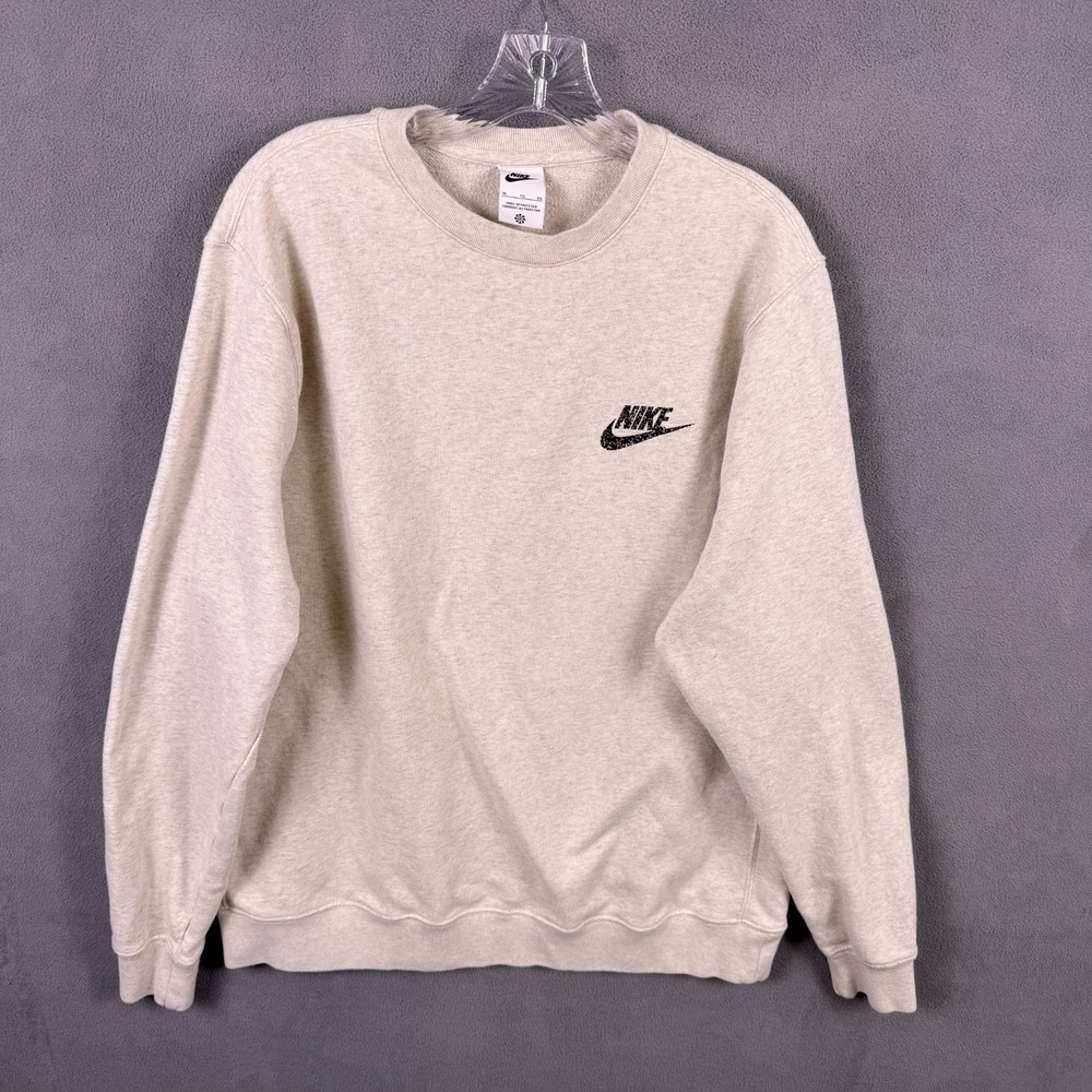 Nike Sportswear Club Fleece Crewneck Sweatshirt Gray XL Athleisure Gym Training